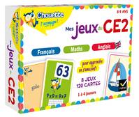 Mes jeux du CE2 en français, maths, anglais, 8 jeux éducatifs - 120 cartes