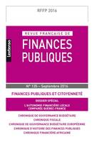 Revue Francaise De Finances Publiques N.135 ; Finances Publiques Et Citoyenneté