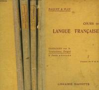 COURS DE LANGUE FRANCAISE - GRAMMAIRE ET EXERCICE - 4 TOMES