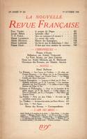 La Nouvelle Revue Française N° 265 (Octobre 1935)