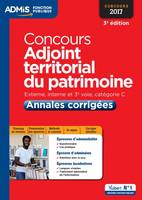 Concours Adjoint territorial du patrimoine - Catégorie C - Annales corrigées, Concours 2017