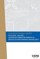 NF DTU 45.10 Isolation des combles par panneaux ou rouleaux en laines minérales manufacturées - Juillet 2020