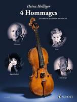 4 Hommages, pour violon seul. violin solo.