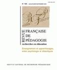 Revue française de pédagogie, n° 168/2009, Enseignement et apprentissages, entre psychologie et didactiques