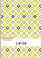 Le carnet d'Emilie - Lignes, 96p, A5 - Carré Poussin Gris Taupe