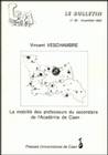 Bulletin du CERA, n°38/1993, La mobilité des professeurs du secondaire de l'académie de Caen