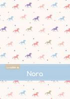 CAHIER NORA BLANC,96P,A5 CHEVAUX