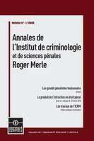 Annales de l'Institut de criminologie et de sciences pénales Roger Merle, 2020