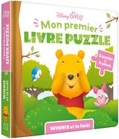 DISNEY BABY - Mon Premier livre puzzle - 4 pièces - Winnie et la forêt