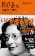 Revue des Deux Mondes octobre 2023, Simone Weil, philosophe de la vérité