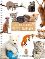 Cahier de textes bébés animaux