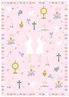 Planche de stickers fille (Communion, Profession de foi et confirmation)