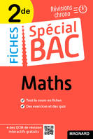 Spécial Bac Fiches Maths 2de Bac 2024, Tout le programme en 50 fiches, mémos, schémas-bilans, exercices et QCM