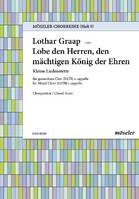 Praise the Lord, the mighty king of honor, Small song motet. 9. mixed choir (SATB) a cappella. Partition de chœur.