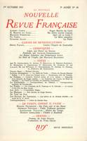 La Nouvelle Nouvelle Revue Française N' 34 (Octobre 1955)