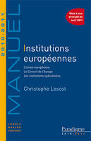 Institutions européennes 2010-2011 Lescot, Christophe