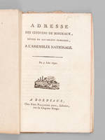 Adresse des Citoyens de Bordeaux, réunis en Assemblée primaire, à l'Assemblée Nationale. Du 5 Juin 1790