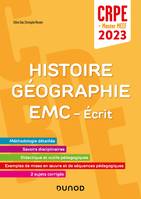 Concours Professeur des écoles - Histoire Géographie EMC - Ecrit - CRPE 2023  - Master MEEF, Ecrit/admissibilité