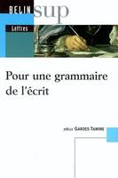 Pour une grammaire de l'écrit