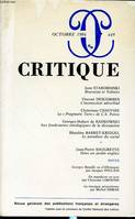 CRITIQUE N°449 : Jean starobinski - Rousseau et Voltaire....