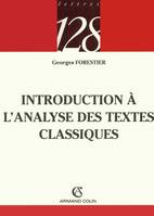 INTRODUCTION A L'ANALYSE DES TEXTES CLASSIQUES, éléments de rhétorique et de poétique du XVIIe siècle