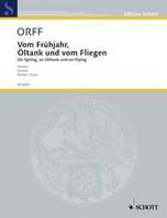 On Spring, on Oiltank and on Flying, Choral settings on texts by Bert Brecht. mixed choir (SATTBB), 3 pianos and percussion (6-9 player). Partition.