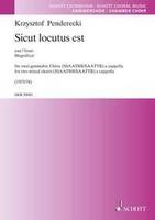 Sicut locutus est, from: Magnificat. 2 mixed choirs (SSAATBB/SAATTB) a cappella. Partition de chœur.