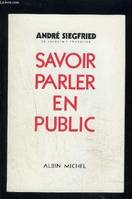 SAVOIR PARLER EN PUBLIC