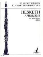 Aphorisms, for solo clarinet. clarinet in Bb. Partition.