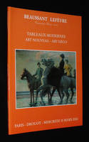 Beaussant et Lefèvre - Vente du 15 mars 2000, Paris Drouot : Tableaux modernes, art nouveau, art déco