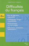 Difficultés du français