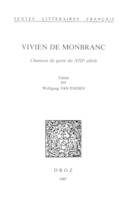 Vivien de Monbranc, Chanson de geste du XIIIe siècle