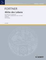 Mitte des Lebens, Kantate nach Worten des späten Hölderlin. soprano, flute, violin, bass clarinet, horn and harp. soprano. Réduction pour piano.