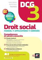 DCG 3 - Droit social - Manuel et applications - Millésime 2023-2024