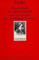 Fondement du droit naturel selon les principes de la doctrine de la science, 1796-1797