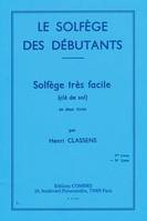 Solfège des débutants - clé de sol Vol.2