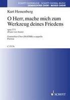 Zwei Motetten, 1. O Herr, mache mich zum Werkzeug deines Friedens. op. 37. mixed choir (SSATBB). Partition de chœur.