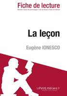 La leçon de Eugène Ionesco (Fiche de lecture), Fiche de lecture sur La leçon