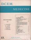 D.C.E.M. médecine n°13 : Psychiatrie Tome II