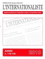 L'Internationaliste, recueil 2010. Journal d'analyse marxiste, n°119-130