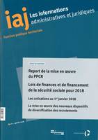 Report de la mise en oeuvre du ppcr - n°01-2018