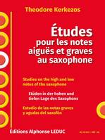 Études pour les notes aiguës et graves au saxophone, Studies on the High and Low Notes of the Saxophone