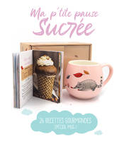 Coffret Ma p'tite pause sucrée - 26 recettes gourmandes spéciales Mug  - Un joli mug en céramique et un livre de recettes