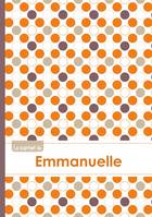 Le carnet d'Emmanuelle - Lignes, 96p, A5 - Ronds Orange Gris Violet