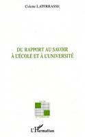 Du rapport au savoir à l'école et à l'université