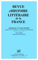 Revue d'histoire littéraire de la France 2005...