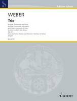 Trio en sol mineur, Edité d'après le texte musical de l'Edition Complète Carl-Maria-von-Weber. op. 63. WeV P.14. flute, cello and piano. Partition et parties.