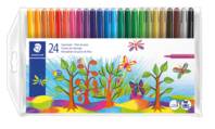 STAEDTLER® 325 - Pochette plastique 24 feutres coloriage pointe moyenne 1 mm assortis