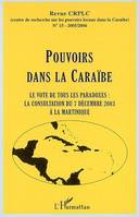 Pouvoirs dans la Caraïbe, Le vote de tous les paradoxes : la consultation du 7 décembre 2003 à La Martinique