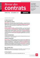 Revue des contrats RDC N°4-2019